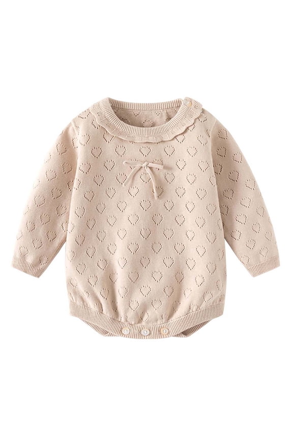 Baby Lace Collar Bodysuit,Hollow Thin Long Sleeve Romper