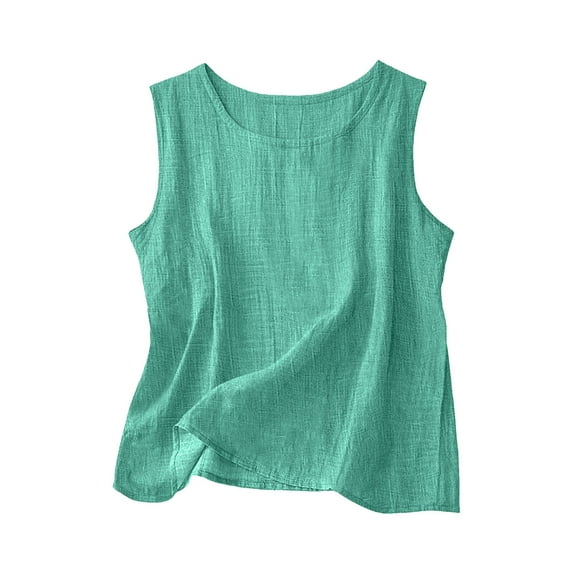 Tauxra Blouse for Women, Three-Quarter Sleeve Solid Color Casual Top, Round Neck Loose Fit Summer T-Shirt, Breathable Polyester for Daily Wear and Leisure