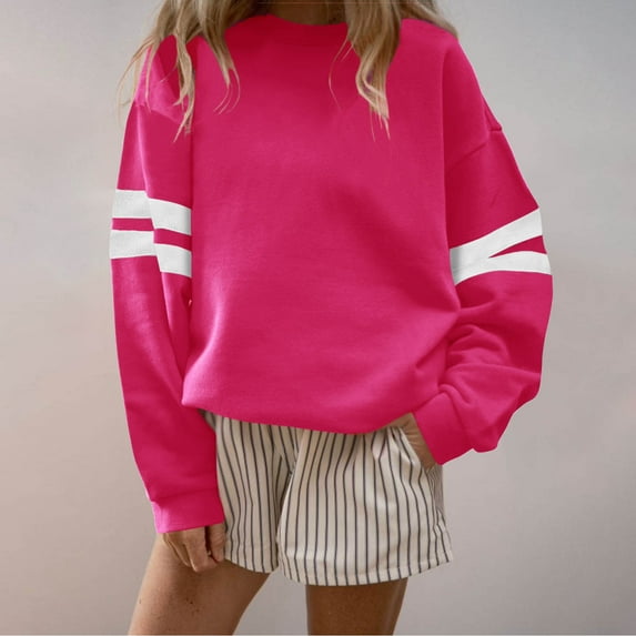 Tauxra Blouses for Women Fashion,Basic Hoodless Sweatshirt for Women,Long Sleeve Solid Color Casual Top,Blouses for Women,Blouses for Women Casual
