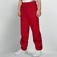 thumbnail image 1 of Tauxra Boys' Pants Girls' and Boys' Solid Color Elastic Waist Long Pants with Drawstring Strap Kids Pocket Straight Leg Casual Pants, 1 of 6