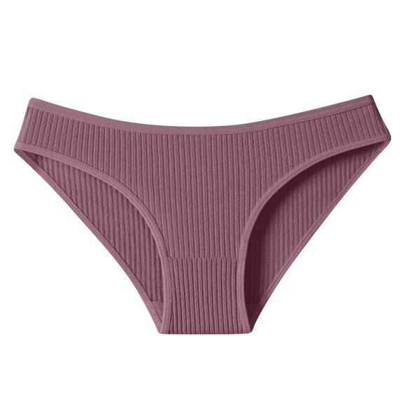 Tauxra Briefs for Women,Women's Low Waist Briefs Ribbed Sports Soft Underwear with Fashion