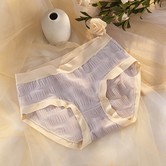 Tauxra Briefs for Women,Women's Underwear Solid Color Ventilate Middle Waist Abdominal Support Briefs