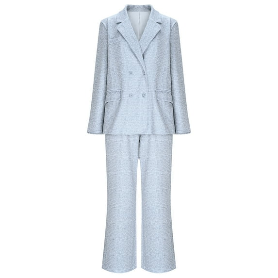 Tauxra Coats for Women,Suit for Women,Women's Solid Color Blazer Pants Set,Long Sleeve Button Coat and Trousers Suit,Long Coats for Women