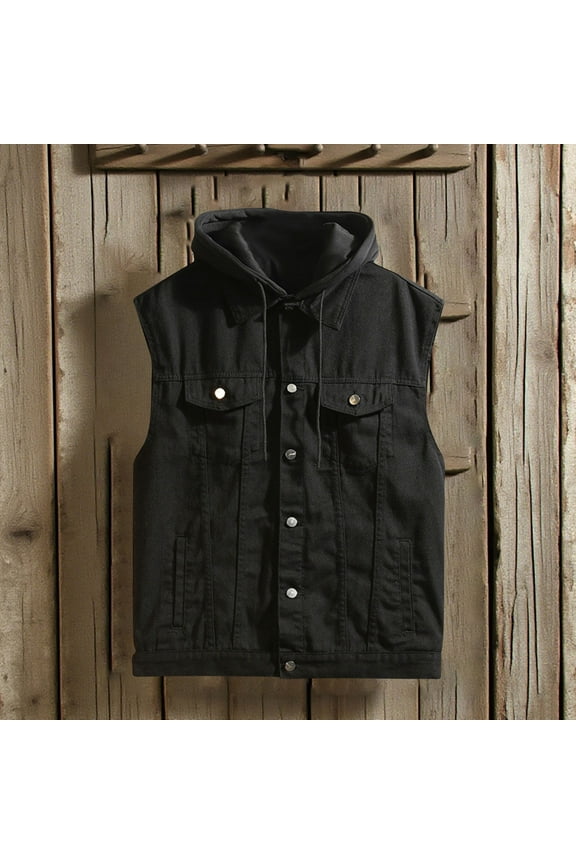 Denim Jacket Men,Men's Denim Jackets,Women's Sweatshirt, Oversized Cowl Neck Long Sleeve Pocket Casual,Motorcycle Jacket Men