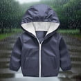 thumbnail image 1 of Tauxra Girls' Rain Jackets Boys and Girls Waterproof Outwear with Hood Windbreaker Lightweight Basic Raincoat with Pockets, 1 of 7