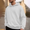 thumbnail image 1 of Tauxra Hooded Sweatshirt Men, Vintage Casual Long Sleeve Pullover Top, Men's Solid Color Hooded Sweatshirt, 1 of 7