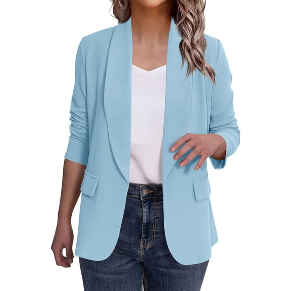 Tauxra Jackets for Women Fashion,Plus Size Jackets for Women,Women's Solid Color Casual Long Sleeve Turn Down Collar Cardigan Jacket,Plus Size Coats for Women