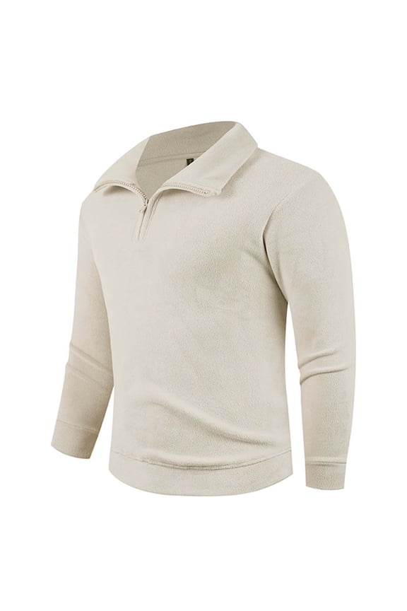 Jackets for Men,Men's Jacket,Long Sleeve Lapel Half Zipper Fleece Lined,Fleece Jacket Men