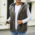 thumbnail image 1 of Tauxra Jackets for Men,Winter Jackets for Men,Men's Faux Fur Vest, Solid Color Stand Collar Winter,Mens Winter Coats, 1 of 7