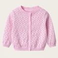 thumbnail image 1 of Tauxra Kids Knit Cardigan, Solid Color Round Neck Long Sleeve for 3 Months-12 Years, 1 of 6