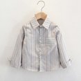 thumbnail image 1 of Tauxra Kids Striped Long Sleeve Shirt for 2-13 Years,Turn Down Collar Casual Spring Fall Top, 1 of 2
