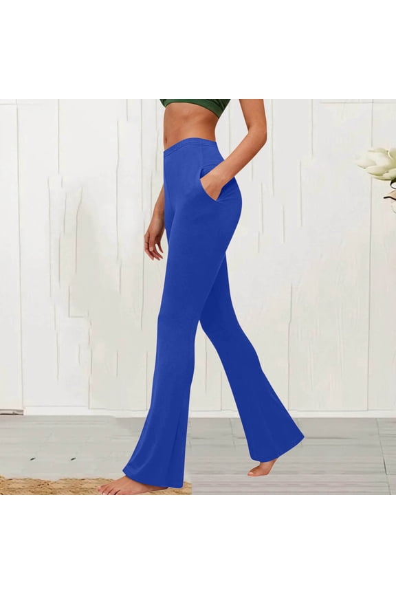Leggings for Women,Stretch Flared Leg for Running and Gym with Pockets,Women's Yoga Pants