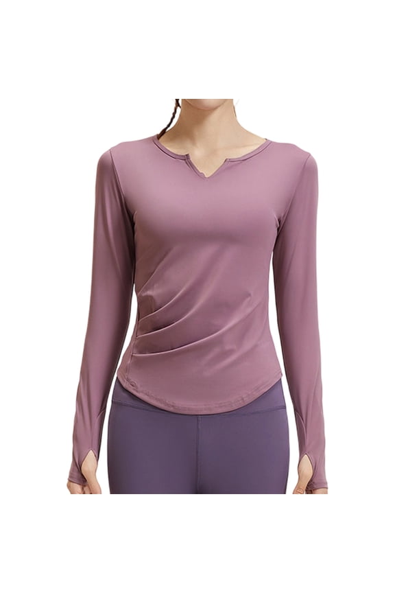Long Sleeve Performance Top for Women, Breathable Workout and Hiking Shirt, Lightweight Fast Dry Outdoor and Casual Wear