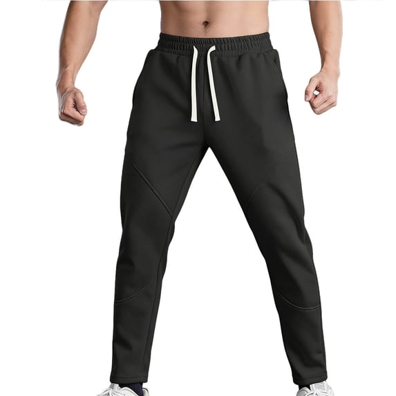 Tauxra Loose Fit Elastic Waist Joggers with Pockets, Casual Workout Sweatpants for Men Daily Outdoor