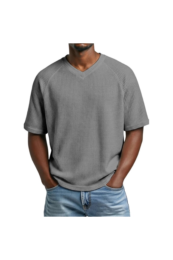 Men Sport Shirt, V Neck Performance Top with Fast Dry Fabric for Workout and Casual Wear, Lightweight Sport Shirt for Men with Stretch Fit