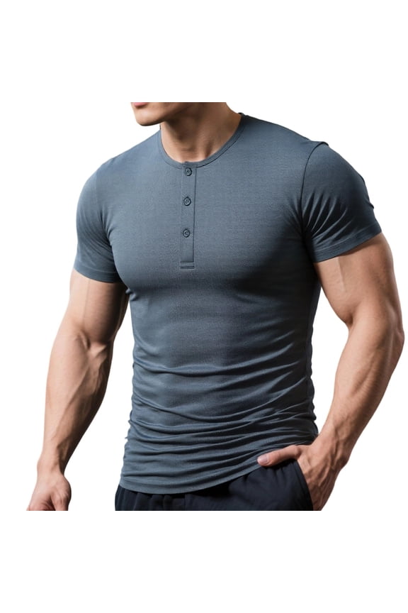 Men's Active Shirt, Performance Top for Men, Fast Dry Outdoor Short Sleeve Top, Breathable Fabric with Raglan Sleeve