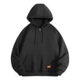 thumbnail image 1 of Tauxra Men's Hoodie,Long Sleeve Solid Color Hooded Collar Zipper Pullover Sweatshirt,Jackets for Men Fashion, 1 of 3