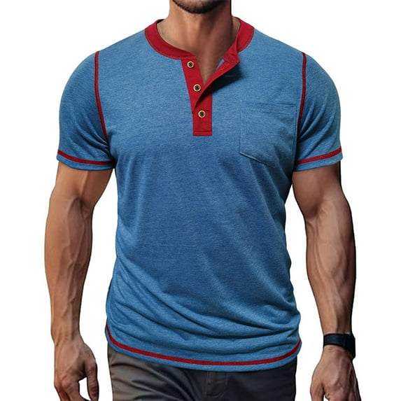 Tauxra Men's Short Sleeve Button Down Shirt, Vintage Casual Polyester Top, Comfortable Style Shirt for Everyday Wear and Outdoor Activities