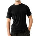 thumbnail image 1 of Tauxra Men's Short Sleeve Swim Shirt Guard Sun Shirt Black M, 1 of 8
