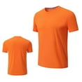 thumbnail image 1 of Tauxra Men's Short Sleeve T-Shirt Guard Athletic Running Swim Top Tee Performance Water Shirts Orange 2XL, 1 of 6
