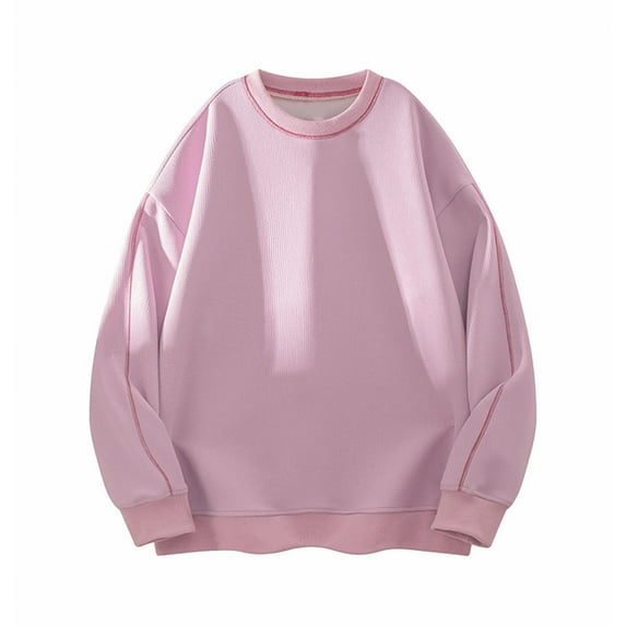 Tauxra Men's Top,Long Sleeve Round Neck Solid Color Pullover Sport Casual,Pullovers for Men