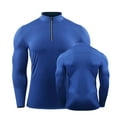 thumbnail image 1 of Tauxra Mens Base Layer, Stand Up Collar Zipper Base Layer Sport Fitness Top, Men's Long Sleeve T-Shirt, 1 of 6