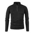 thumbnail image 1 of Tauxra Mens Long Sleeve,Solid Color Men's Lined High Neck Sweater,Long Sleeve Zipper Front Casual Hoodie,Long Sleeve Blouse, 1 of 4