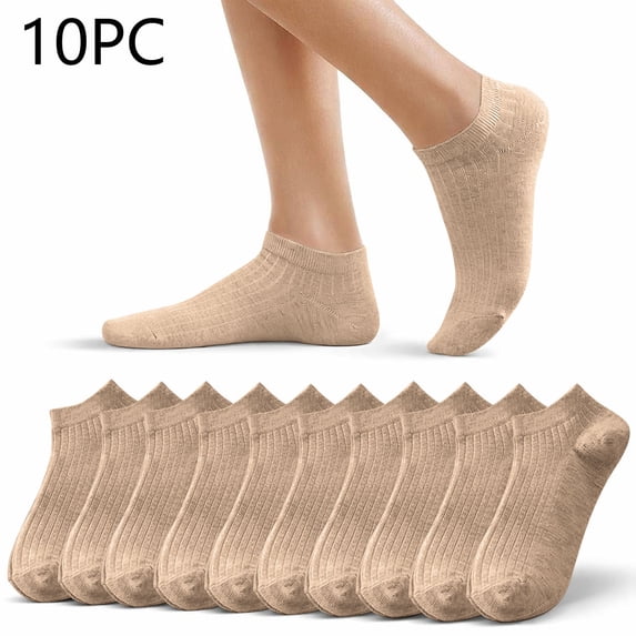 Tauxra No Show Socks Low Cut for Women 10 Pairs Breathable Cotton Ankle Liner Socks for Sneakers