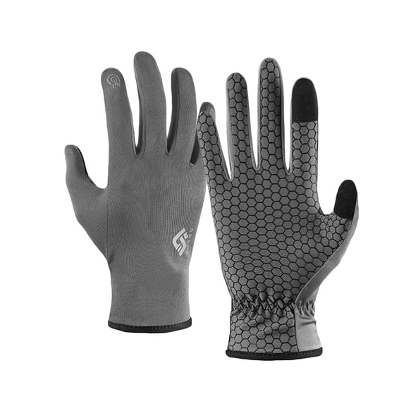 Tauxra Outdoor Sports Gloves for Men Touchscreen Anti-Slip Ice-Silk Breathable Sunblock Cycling Running Hiking Driving Climbing