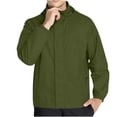 thumbnail image 1 of Tauxra Outerwear for Men,Men's Solid Color Water Proofing Climb Sport Style Jacket with Pocket Zipper Long Sleeve Outdoor Hooded Coat, 1 of 5