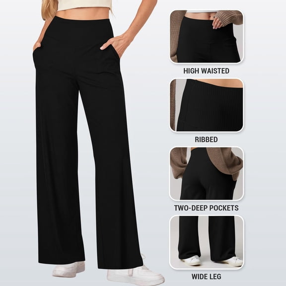 Tauxra Pants for Women,Straight Leg with Pockets,Women's Yoga Pants