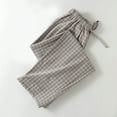 thumbnail image 1 of Tauxra Plaid Pajama Pants,Men's Sleep Pants,Plaid Elastic Waist Drawstring Loose Home Breathable Pajamas,Mens Pajama Pants, 1 of 3