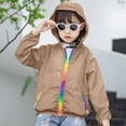 thumbnail image 1 of Tauxra Shirts for Boys,Clothes for Boys,Kids Rainbow Gradient Sun Protection Hoodie for 6-13 Years,Long Sleeve Upf Hooded Jacket for Summer,Boys Summer Clothes, 1 of 5