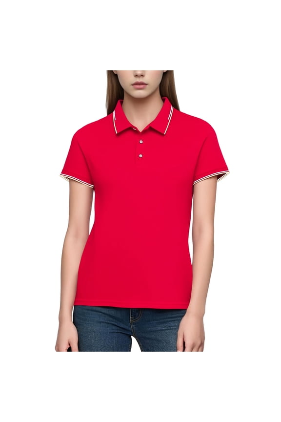 Short Sleeve Lapel Shirt for Women, Business Casual Top with Adjustable Collar, Soft Breathable Fabric for Office and Daily Wear