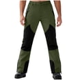 thumbnail image 1 of Tauxra Ski Pants for Men, Fleece Lined Thermal for Cold Weather, Water Resistant Snow Pants with Pockets for Winter Sports Hiking Casual, Colorblock Design, 1 of 6