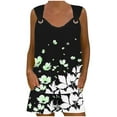 thumbnail image 1 of Tauxra Sleeveless Tank and Shorts Set for Women, Summer Loose Casual Two-Piece with Pocket and Allover Print, Blue Matching Outfit, 1 of 7