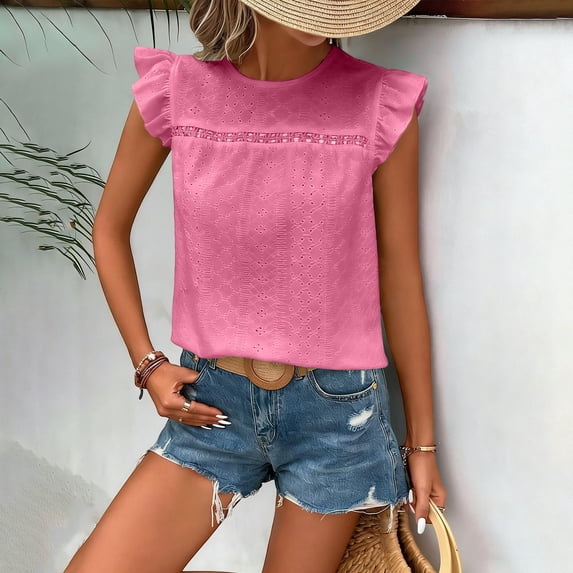 Tauxra Sleeveless Tops for Women, Casual Round Neck Tank Top with Lightweight Fabric for Daily Wear and Versatile Style