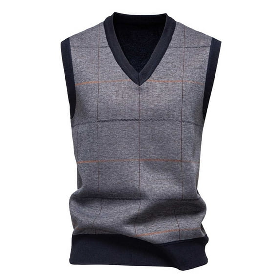 Tauxra Sweaters for Men,Mens Tank Top,Men's Lined V Neck Knit Vest,Striped Pattern Sleeveless Tank Top British Style Pullover for Winter,Mens Tank Tops