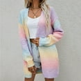 thumbnail image 1 of Tauxra Sweaters for Women,Jackets for Women,Women's Long Knit Cardigan, Colorful Loose Sweater Open Front Coat,Cardigan for Women, 1 of 7