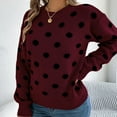 thumbnail image 1 of Tauxra Sweaters for Women,Long Sweaters for Women,Women's Round Neck Long Sleeve Knit Sweater,Basic Blouse,Blouses for Women, 1 of 7