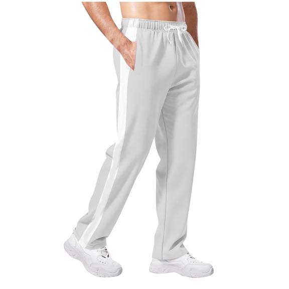 Tauxra Sweatpants for Men,Straight Leg Elastic Waist with Drawstring and Pockets,Men's Casual Sweatpants