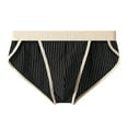 thumbnail image 1 of Tauxra Underwear for Men,Men's Underwear Low Waist Stripe Breathable Sports Briefs, 1 of 2