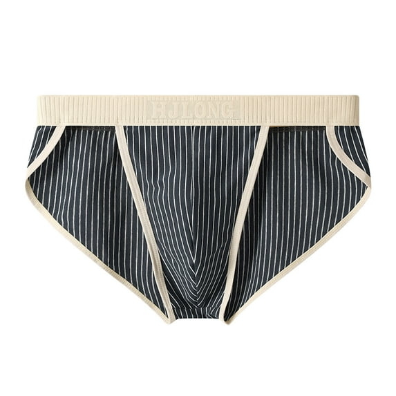 Tauxra Underwear for Men,Men's Underwear Low Waist Stripe Breathable Sports Briefs