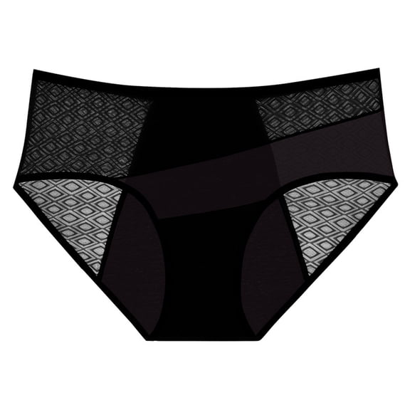 Tauxra Underwear for Women,Women's Mid Waist Briefs Plus Size Soft Breathable Tummy Lift Underwear with Thin Fabric