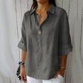 thumbnail image 1 of Tauxra V Neck 3/4 Sleeve Blouse for Adults, Casual and Breathable Top with Soft Fabric, Versatile for Daily Wear and Multiple Seasons, 1 of 5