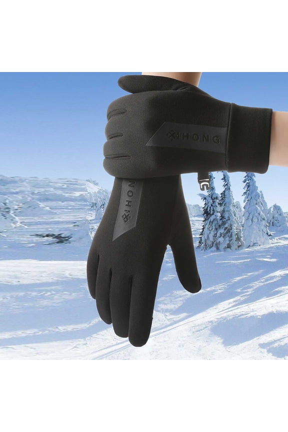 Winter Gloves Touchscreen Gloves,Men's Winter Outdoor Cycling Sports Thermal Windproof Waterproof Snow Gloves,Fleece Lined Non Touch Screen,Men's Winter Gloves