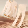 thumbnail image 1 of Tauxra Winter Sleepwear for Women,Women's Pajama,Winter Solid Color Round Neck Long Sleeve Seamless Home,Womens Pajama, 1 of 7