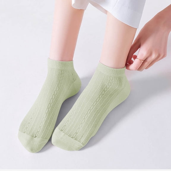 Tauxra Winter Socks Women,Solid Color Airy Moisture Wicking No Show Socks with Grip,Womens Loafer Socks