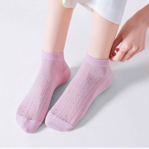 Tauxra Winter Socks Women,Solid Color Airy Moisture Wicking No Show Socks with Grip,Womens Loafer Socks