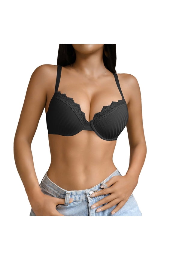 Wireless Seamless Push Up T-Shirt Bra for Women - Lightly Lined, Daily Comfort